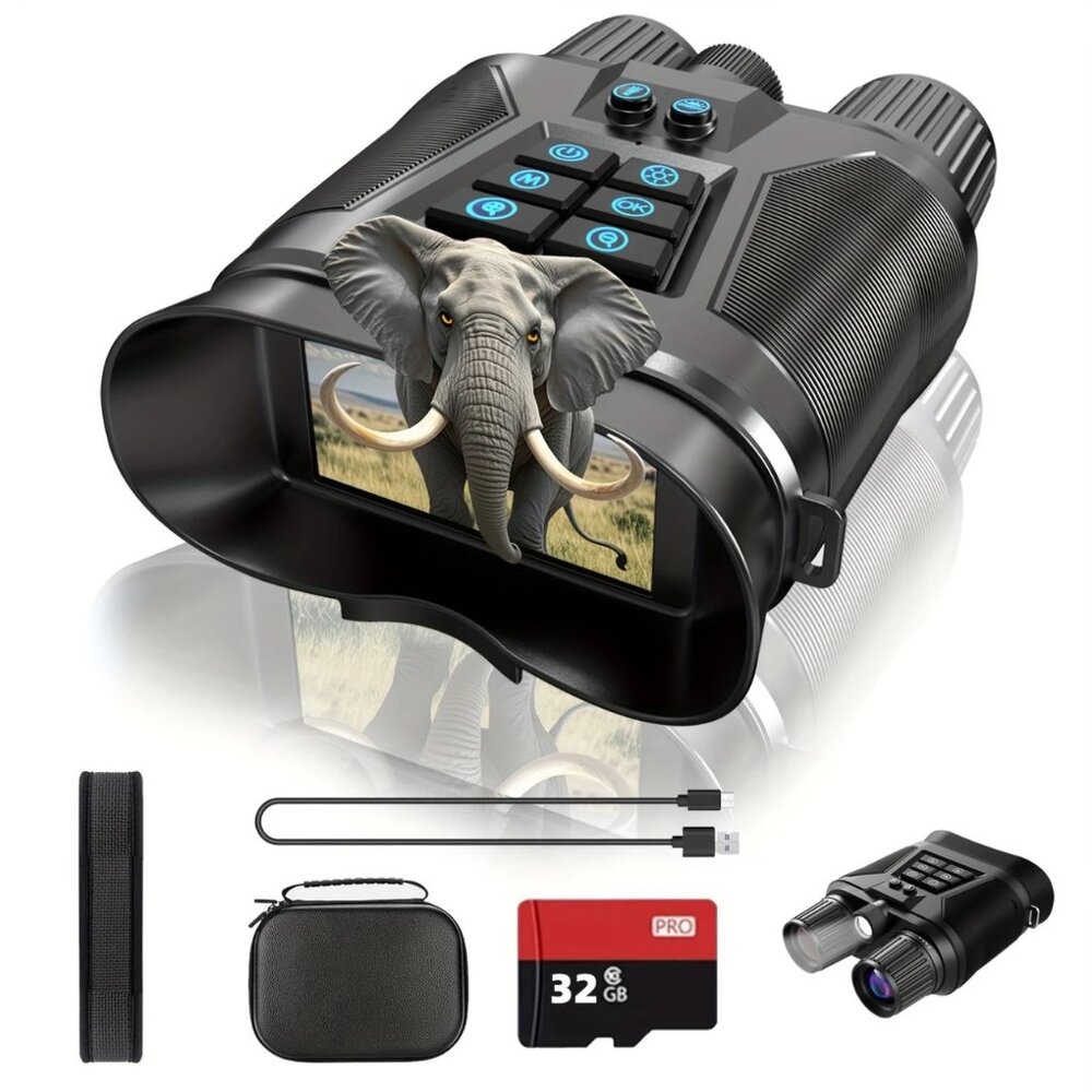 4K Full-Color Night Vision Goggles -8X Digital Zoom 5000mAh Rechargeable Battery